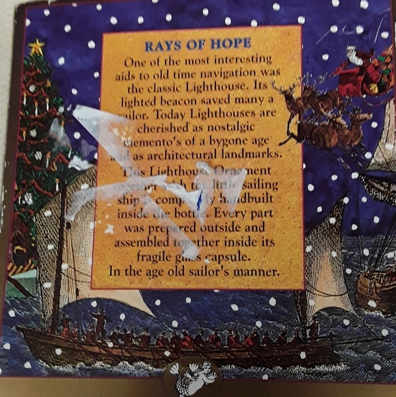 Lighthouse in a Bottle Xmas Ornament NIB German - Picture 5 of 5